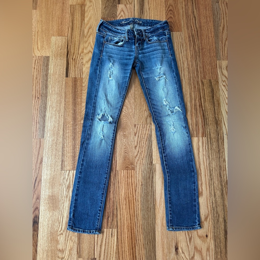 Distressed Blue Women's Jeans